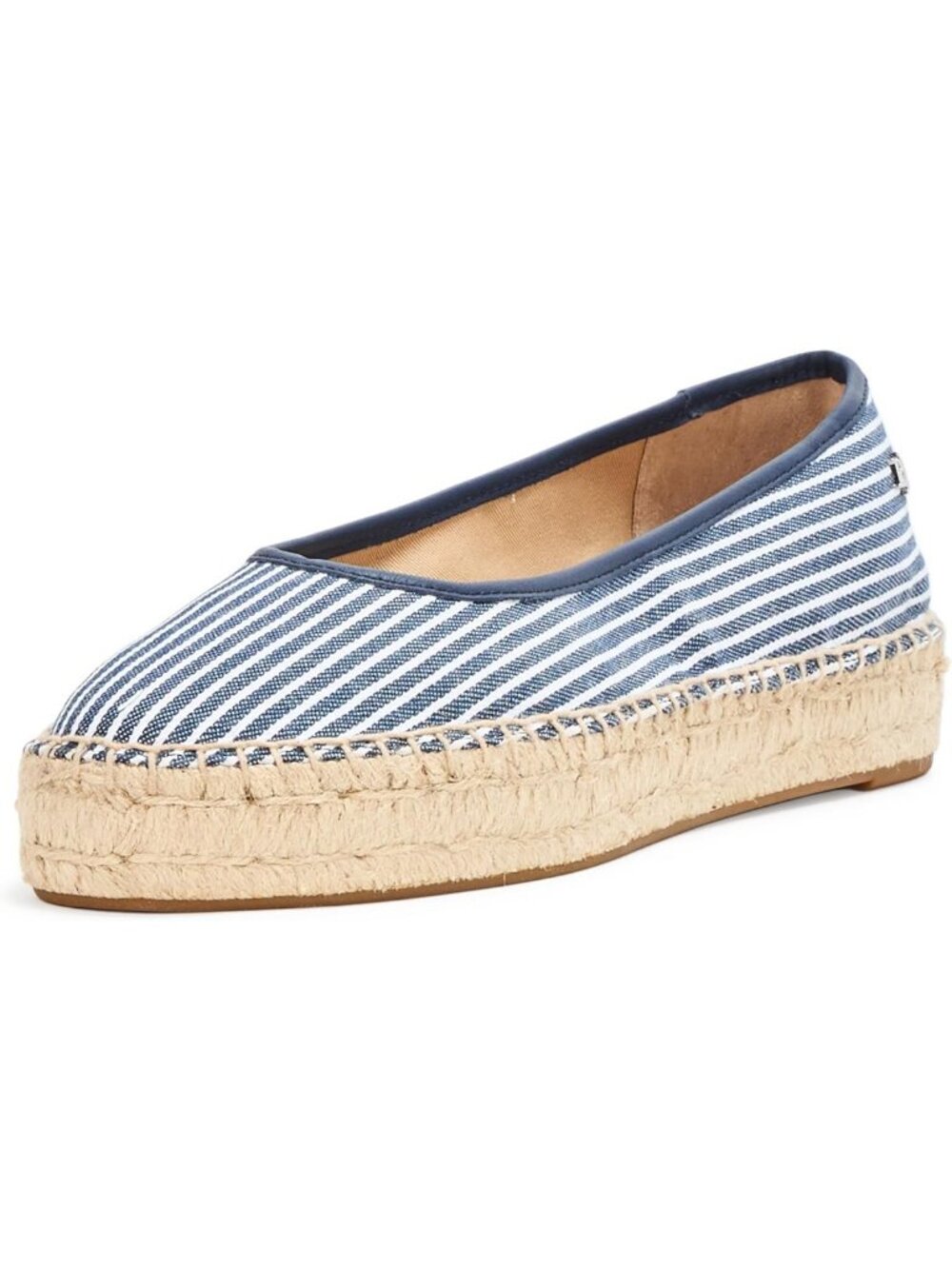Striped Canvas Ballet Espadrilles for Women | Comfortable Summer Flats